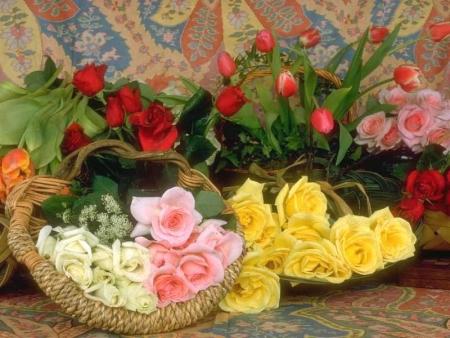 panier de roses
